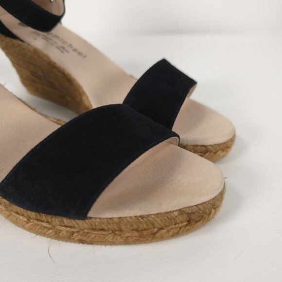 NWOB Eric Michael Spain Made 🇪🇸 LEATHER UPPER/LINING Milan Wedge Sandals 40 - Picture 8 of 15